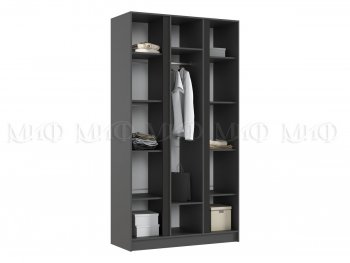 Шкаф 1200 мм 3-х ств. Келвин графит  (Миф) в Берёзовском - beryozovskij.mebel-e96.ru