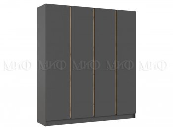 Шкаф 2000 мм 4-х ств. Келвин графит  (Миф) в Берёзовском - beryozovskij.mebel-e96.ru