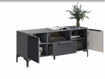 Тумба ТВ на 1350 Кимберли графит (Handis) в Берёзовском - beryozovskij.mebel-e96.ru