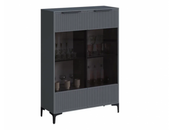 Шкаф со стеклом Кимберли графит (Handis) в Берёзовском - beryozovskij.mebel-e96.ru