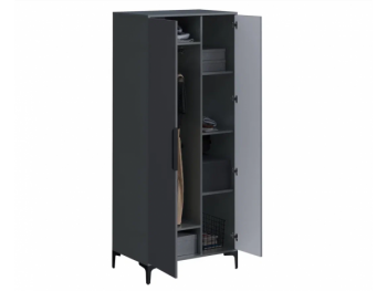 Шкаф 800 мм 2-створчатый Кимберли графит (Handis) в Берёзовском - beryozovskij.mebel-e96.ru