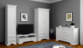 Комод 4ящ.+2дв. ГРАЦИЯ (лак) Белый (БМ) в Берёзовском - beryozovskij.mebel-e96.ru