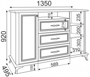 Комод М03 Скарлетт (Риннер) в Берёзовском - beryozovskij.mebel-e96.ru