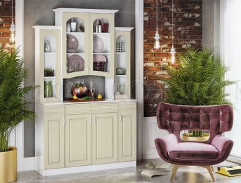 Буфет Констанция 4-х створчатый Фисташковый (Миф) в Берёзовском - beryozovskij.mebel-e96.ru