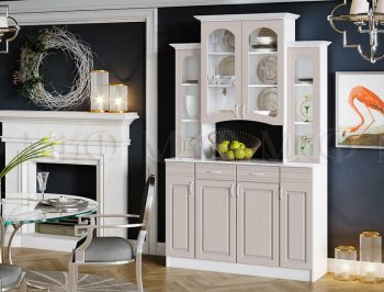 Буфет Констанция 4-х створчатый Мускат (Миф) в Берёзовском - beryozovskij.mebel-e96.ru