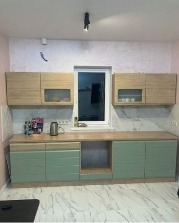 Кухонный гарнитур 3000 мм Кремона фисташка (Росток) в Берёзовском - beryozovskij.mebel-e96.ru