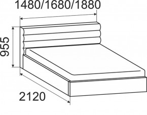 Кровать Альба с подъемным механизмом 1400*2000 в Берёзовском - beryozovskij.mebel-e96.ru