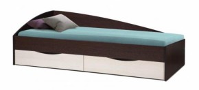 Кровать одинарная Фея - 3 асимметричная 1900х800 (венге) (Олм) в Берёзовском - beryozovskij.mebel-e96.ru