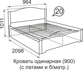 Кровать с латами Виктория 1600*2000 в Берёзовском - beryozovskij.mebel-e96.ru