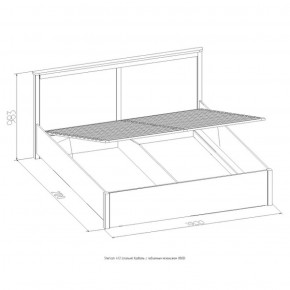 Кровать Шерлок с ПМ 1400 дуб сонома 1400*2000 в Берёзовском - beryozovskij.mebel-e96.ru