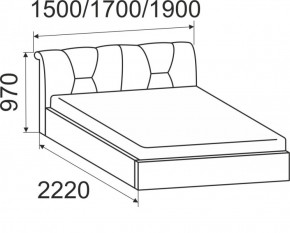 Кровать Соната с подъемным механизмом 1400*2000 в Берёзовском - beryozovskij.mebel-e96.ru