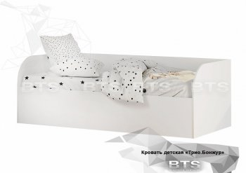 Кровать детская с подъемным механизмом Трио КРП-01 Белый (БТС) в Берёзовском - beryozovskij.mebel-e96.ru | фото