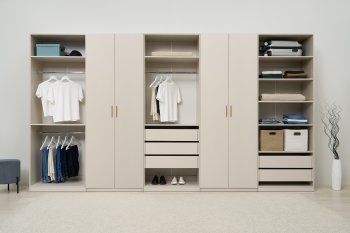 Гардеробная/шкаф 4000 мм Ларго №4 Кашемир (Миф) в Берёзовском - beryozovskij.mebel-e96.ru