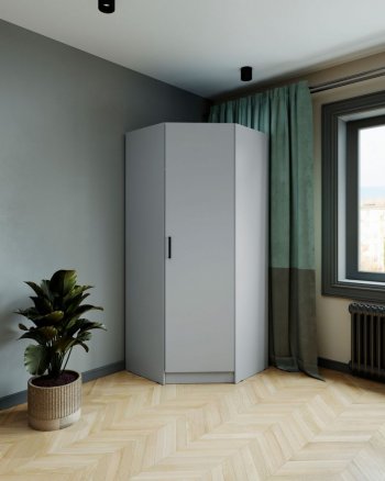 Шкаф угловой Ларс (угол скос), ЛДСП Серый камень (Микон) в Берёзовском - beryozovskij.mebel-e96.ru