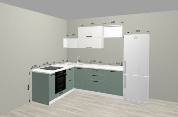 Угловой кухонный гарнитур Санвут 1516х2100 мм в Берёзовском - beryozovskij.mebel-e96.ru