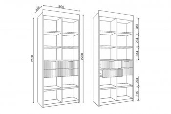 Стеллаж Лавис с ящиками СД 900.1/2 белый софт (ДСВ) в Берёзовском - beryozovskij.mebel-e96.ru