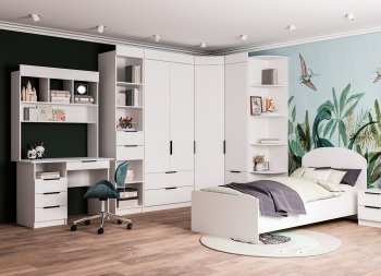 Набор детской мебели Лавис модульный белый софт (ДСВ) в Берёзовском - beryozovskij.mebel-e96.ru