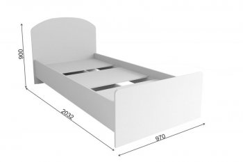 Кровать Лавис КРД 900.1 белый софт (ДСВ) в Берёзовском - beryozovskij.mebel-e96.ru