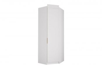 Шкаф угловой Лавис ШДУ 765.1 белый софт/ручка золотая (ДСВ) в Берёзовском - beryozovskij.mebel-e96.ru