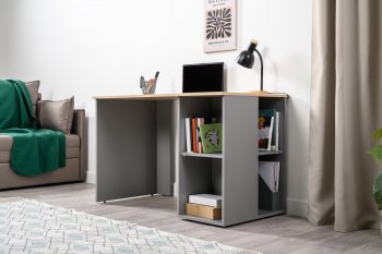Стол письменный Лайт 12.163. серый (Моби) в Берёзовском - beryozovskij.mebel-e96.ru