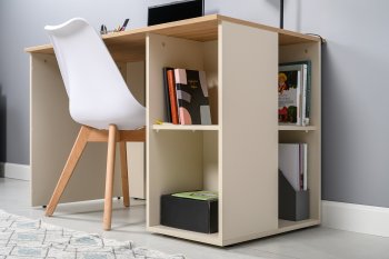 Стол письменный Лайт 12.163. сатин (Моби) в Берёзовском - beryozovskij.mebel-e96.ru