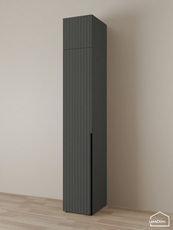 Шкаф с антресолью 400 мм Linnea MHR-1A-1 2450х400х510 (Графит-М 11.1.25) в Берёзовском - beryozovskij.mebel-e96.ru