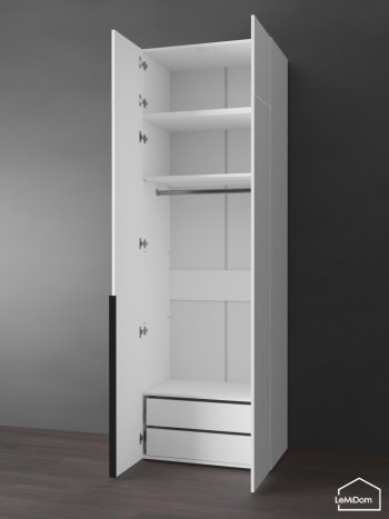 Шкаф с антресолью 800 мм Linnea MHR-2A-3 2450х800х510 (Белый-М 11.1.2) в Берёзовском - beryozovskij.mebel-e96.ru