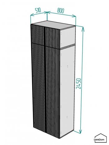 Шкаф с антресолью 800 мм Linnea MHR-2A-4 2450х800х510 (Белый-М 11.1.1) в Берёзовском - beryozovskij.mebel-e96.ru