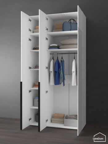 Шкаф с антресолью 1200 мм Linnea MHR-3A-1 2450х1200х510 (Белый-М 11.1.2) в Берёзовском - beryozovskij.mebel-e96.ru