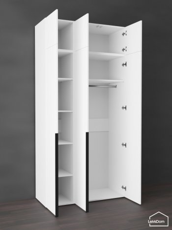 Шкаф с антресолью 1200 мм Linnea MHR-3A-1 2450х1200х510 (Белый-М 11.1.2) в Берёзовском - beryozovskij.mebel-e96.ru