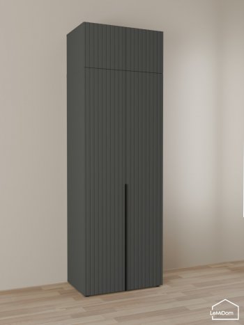 Шкаф с антресолью 800 мм Linnea MHR-2A-1 2450х800х510 (Графит-М 11.1.25) в Берёзовском - beryozovskij.mebel-e96.ru