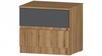 Тумба прикроватная Ленора вотан/Графит (Лин) в Берёзовском - beryozovskij.mebel-e96.ru