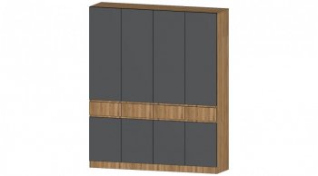 Шкаф 2000 мм 4х ств. Ленора вотан/Графит (Лин) в Берёзовском - beryozovskij.mebel-e96.ru | фото