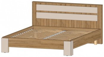 Кровать двуспальная Ленора вотан/Кашемир (Лин) в Берёзовском - beryozovskij.mebel-e96.ru | фото