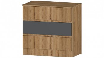 Комод 3 ящика Ленора вотан/Графит (Лин) в Берёзовском - beryozovskij.mebel-e96.ru | фото