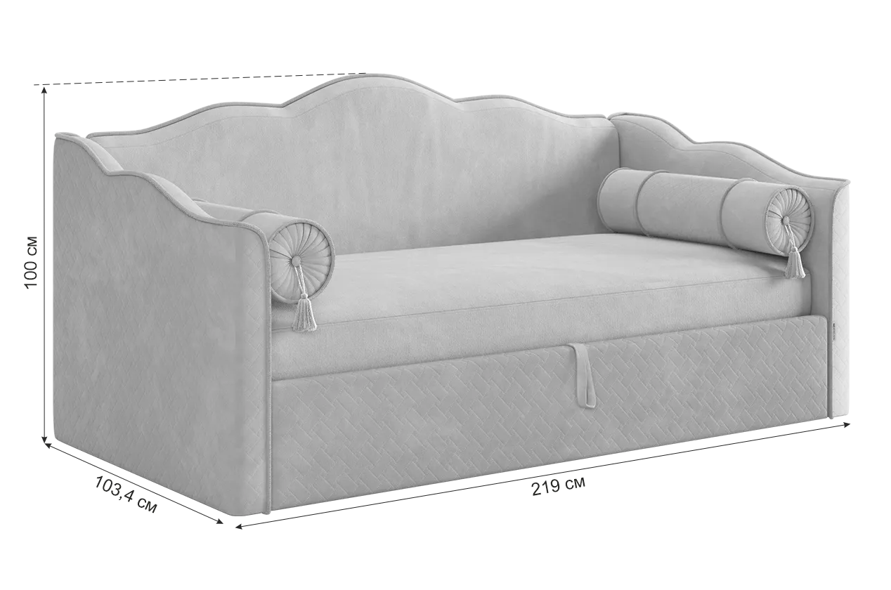Кровать с подъемным механизмом Лея (Софа) 90х200 см (Мебельсон) в Берёзовском - beryozovskij.mebel-e96.ru
