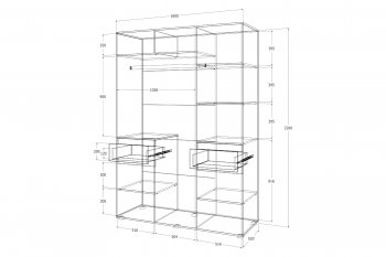 Шкаф 1600 мм Лиана графит (Зарон) в Берёзовском - beryozovskij.mebel-e96.ru