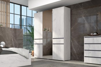 Шкаф 1600 мм Лиана графит (Зарон) в Берёзовском - beryozovskij.mebel-e96.ru