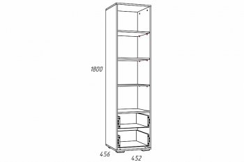 Стеллаж Лилу НМ 041.03 (Silva) в Берёзовском - beryozovskij.mebel-e96.ru