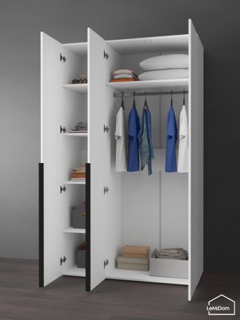 Шкаф Linnea MHR-3-1 2050х1200х510 (Белый-М 11.1.1) в Берёзовском - beryozovskij.mebel-e96.ru