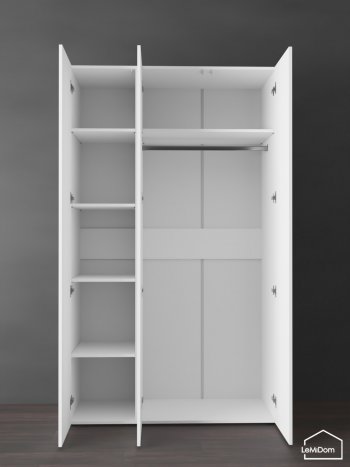 Шкаф Linnea MHR-3PO-1 2050х1200х510 (Белый-М 11.1.1) в Берёзовском - beryozovskij.mebel-e96.ru