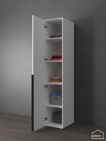 Шкаф Linnea MHR-1-2 2050х400х510 (Белый-М 11.1.1) в Берёзовском - beryozovskij.mebel-e96.ru