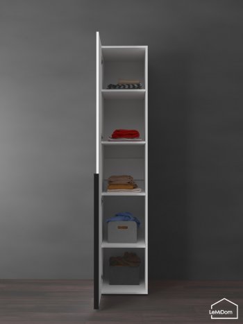 Шкаф Linnea MHR-1-2 2050х400х510 (Белый-М 11.1.2) в Берёзовском - beryozovskij.mebel-e96.ru