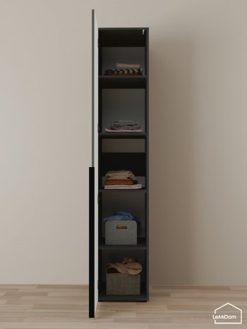 Шкаф Linnea MHR-1-2 2050х400х510 (Графит-М 11.1.25) в Берёзовском - beryozovskij.mebel-e96.ru