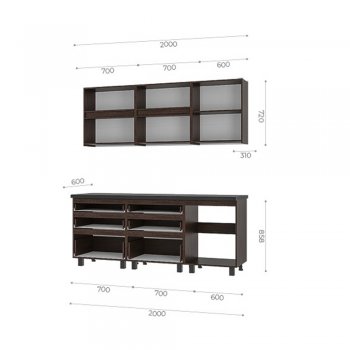 Кухонный гарнитур Лофт 2000 мм (БТС) в Берёзовском - beryozovskij.mebel-e96.ru