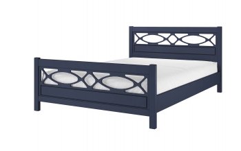 Кровать из массива Лоренса Темный лазурный (БМ) в Берёзовском - beryozovskij.mebel-e96.ru