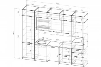 Кухонный гарнитур Лотос экстра 5 3000 мм (Герда) в Берёзовском - beryozovskij.mebel-e96.ru