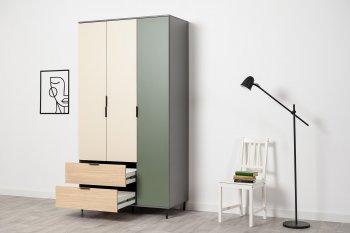 Шкаф 1200 мм Марвэл 16.317.03 зеленый (Моби) в Берёзовском - beryozovskij.mebel-e96.ru