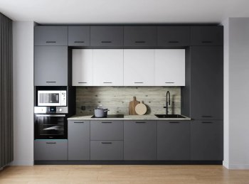 Кухонный гарнитур Меренга 3400 мм МДФ (Санвут) в Берёзовском - beryozovskij.mebel-e96.ru