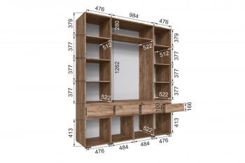 Шкаф 2000 мм Мерида крафт табачный/белый (Микон) в Берёзовском - beryozovskij.mebel-e96.ru
